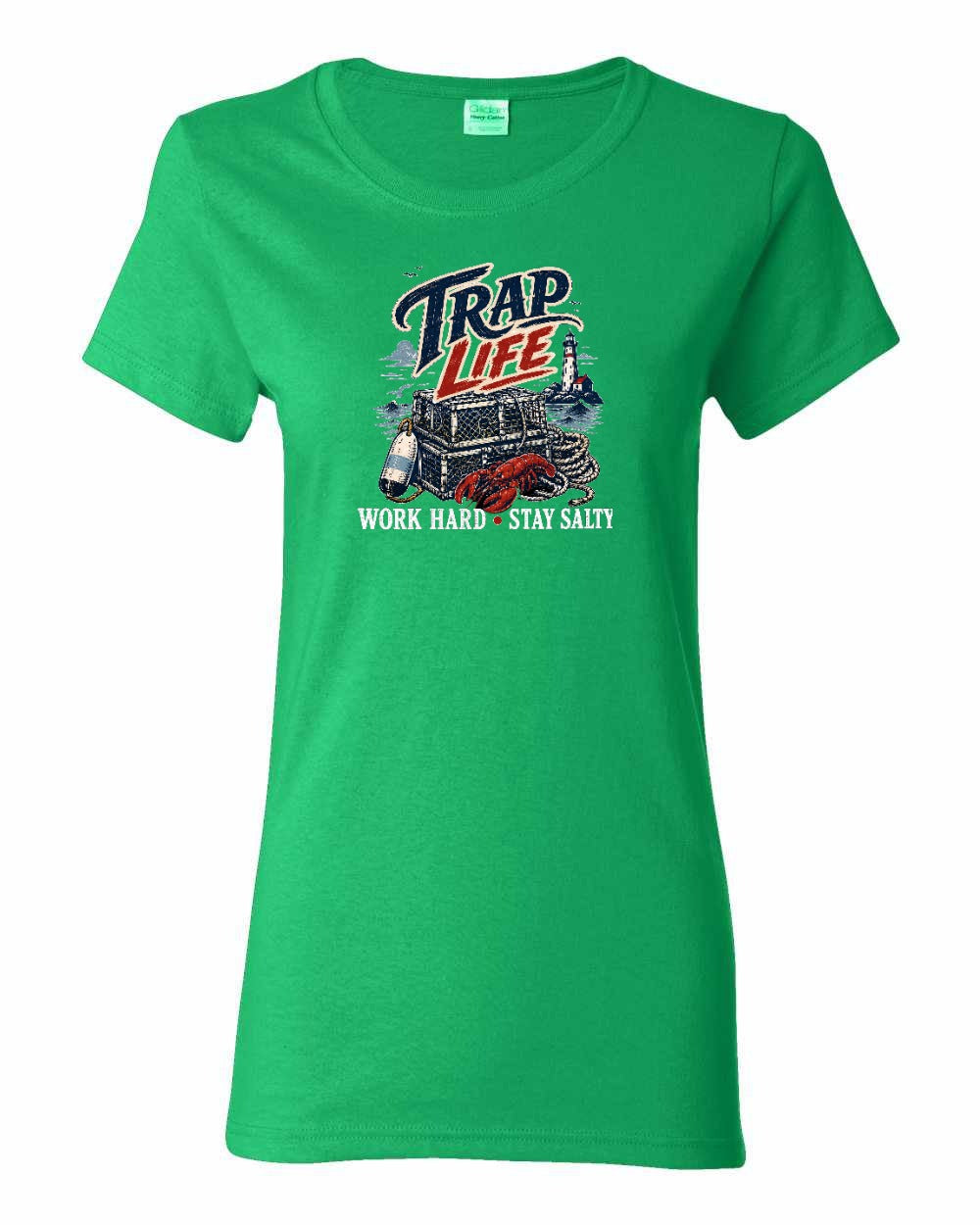 Trap Life Women's Tee in Irish Green