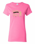 Muisic Will Continue Fiddle Women's Tee in Azalea Pink