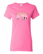 Nb Acadian Girl Garment Women's Tee in Azalea Pink
