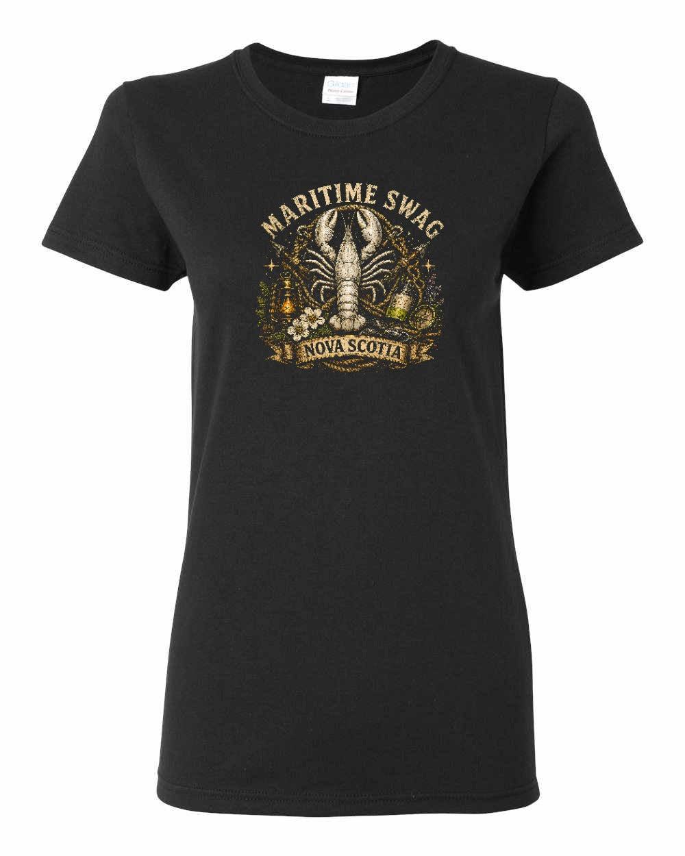 Maritime Swag Lobster Final Women's Tee in Black