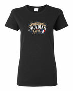 Pei Acadian Girl Women's Tee in Black