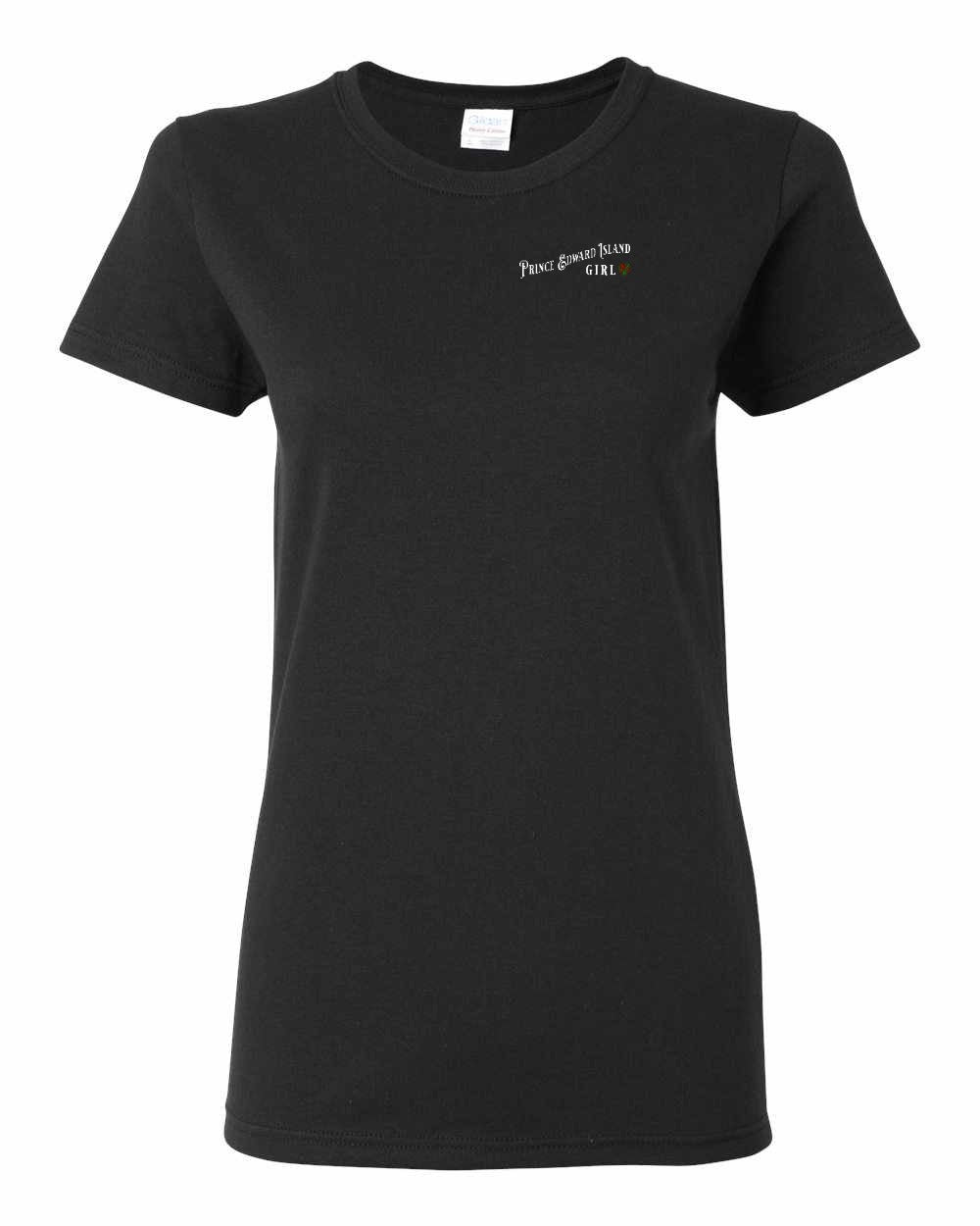 PEI Girl Tartan Heart Left Chest Women's Tee