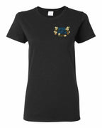 NS Flowers Left Chest and Back Women's Tee
