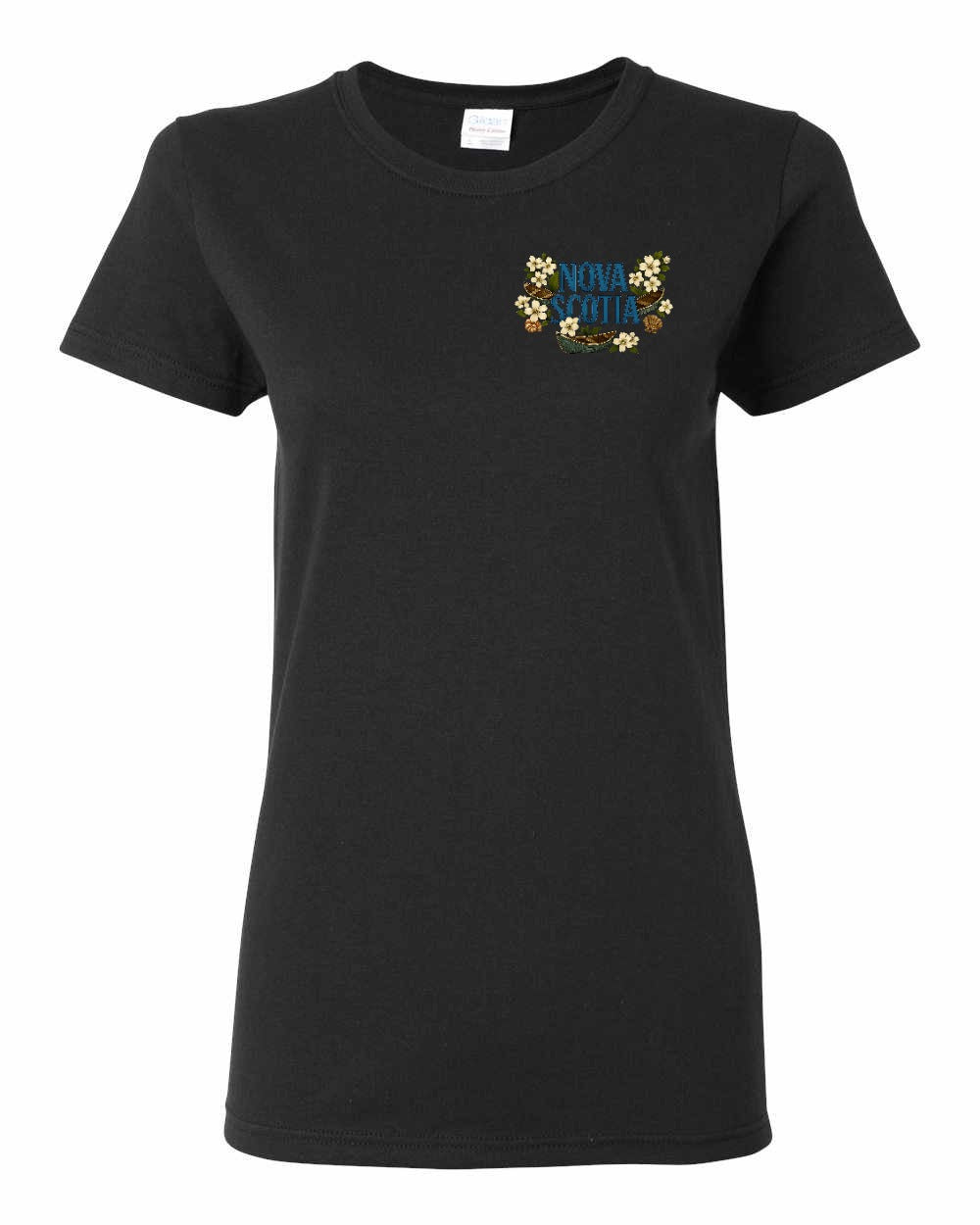 NS Flowers Left Chest and Back Women's Tee