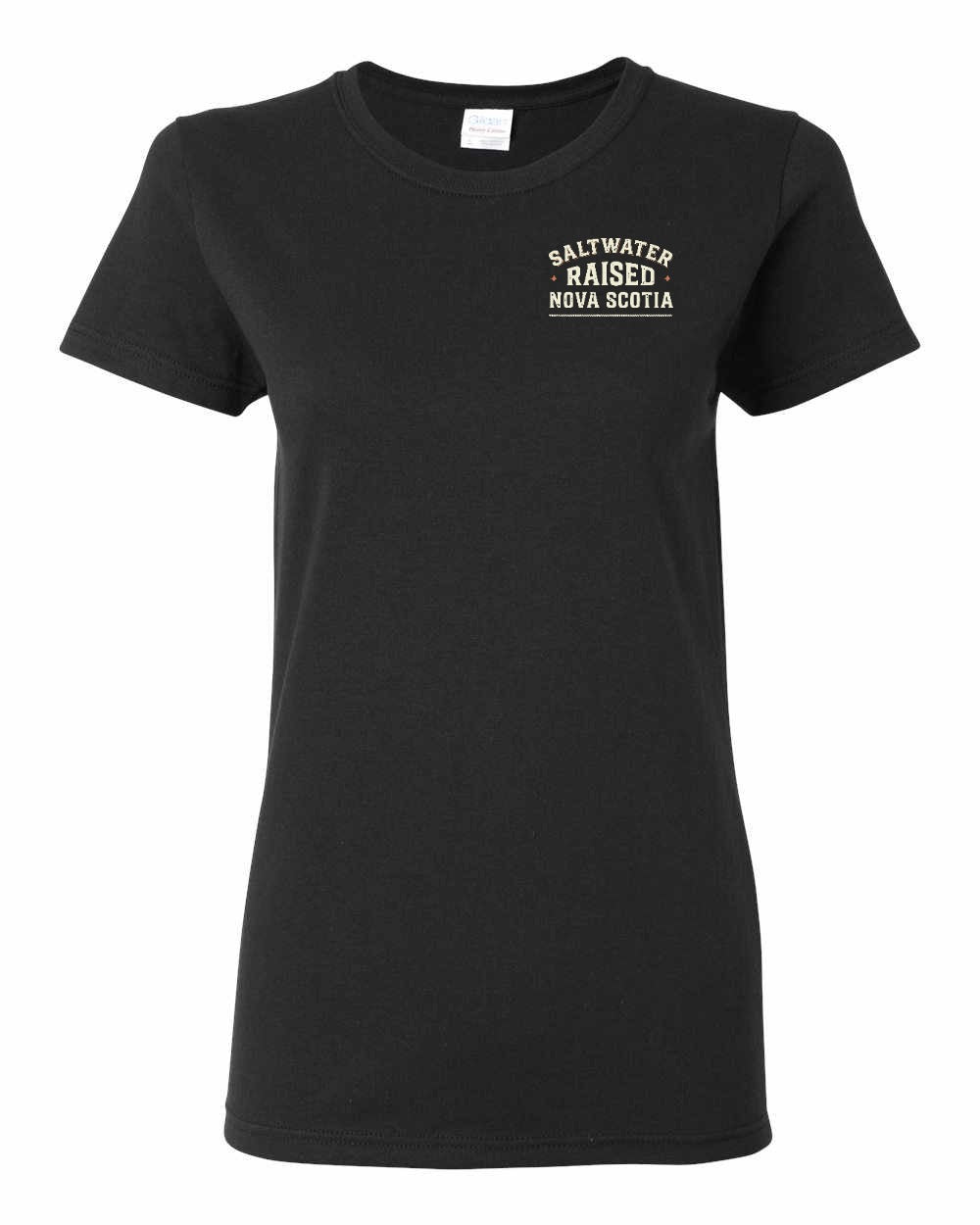Saltwater Raised NS Sign Left Chest and Back Women's Tee