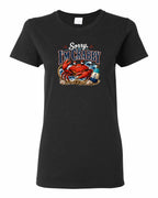 Sorry Im Crabby Women's Tee in Black