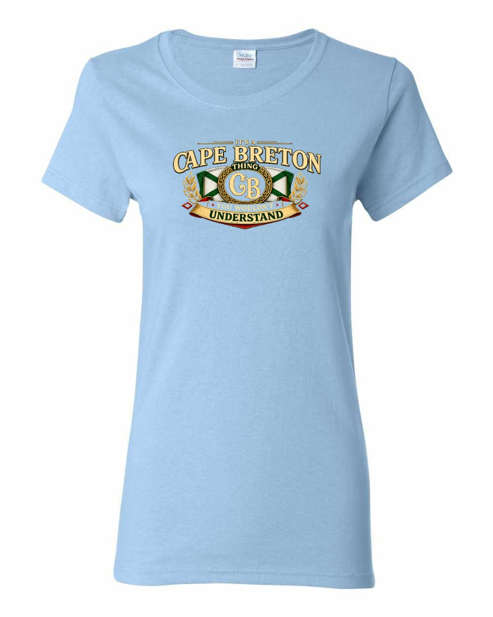 Cb Understand Flag Women's Tee in Light Blue