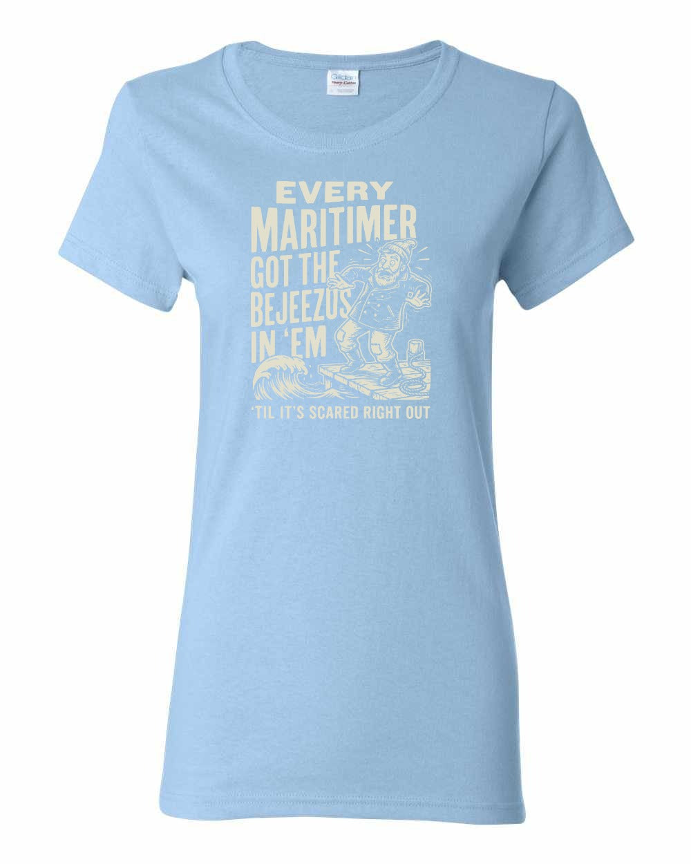 Bejezus Women's Tee in Light Blue