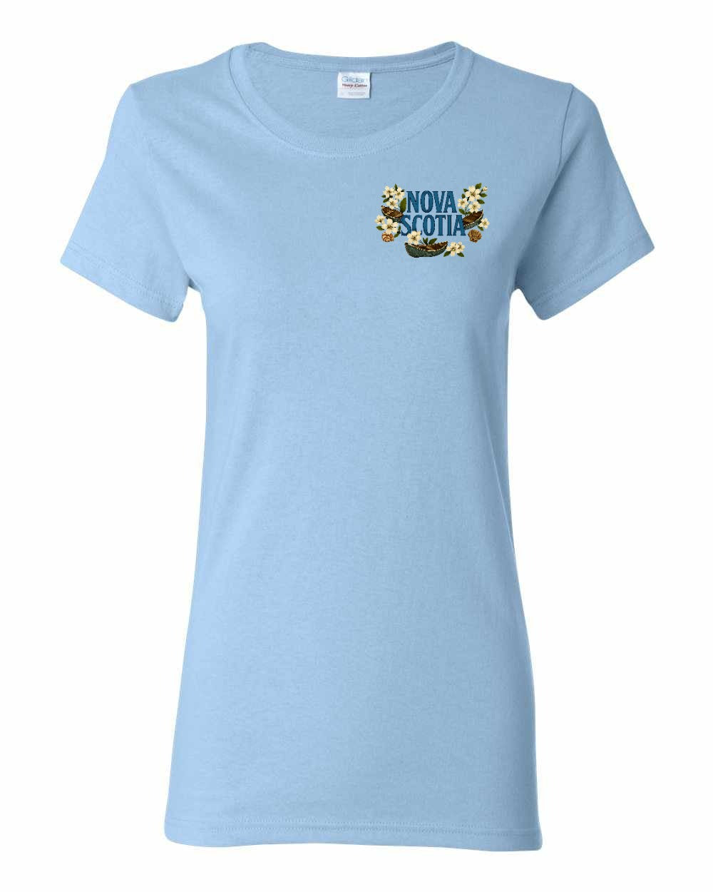 NS Flowers Left Chest and Back Women's Tee