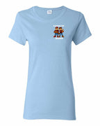 Standing Our Ground Left Chest and Back Women's Tee in Light Blue