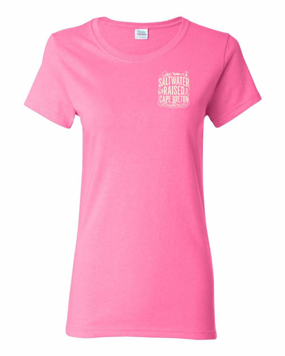 CB Saltwater Raised Folk Left Chest and Back Women's Tee