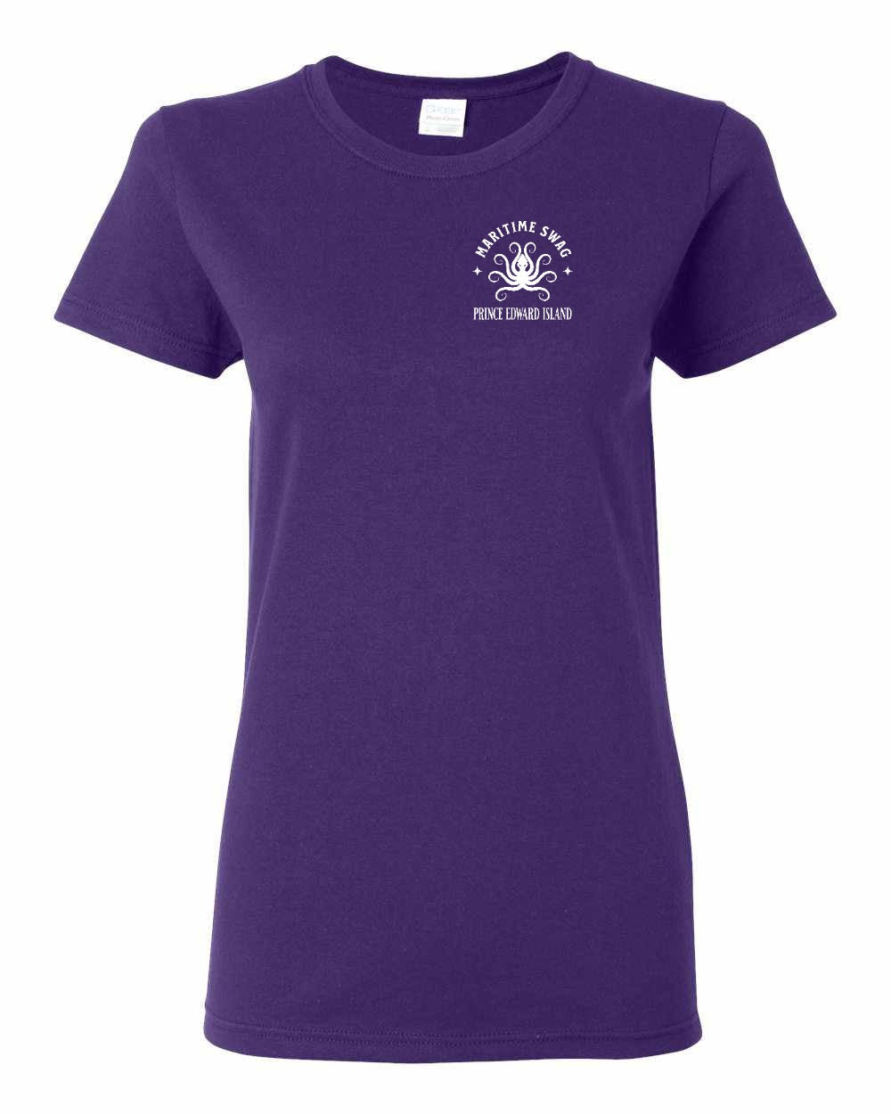 Maritime Swag PEI Octopus Left Chest Women's Tee