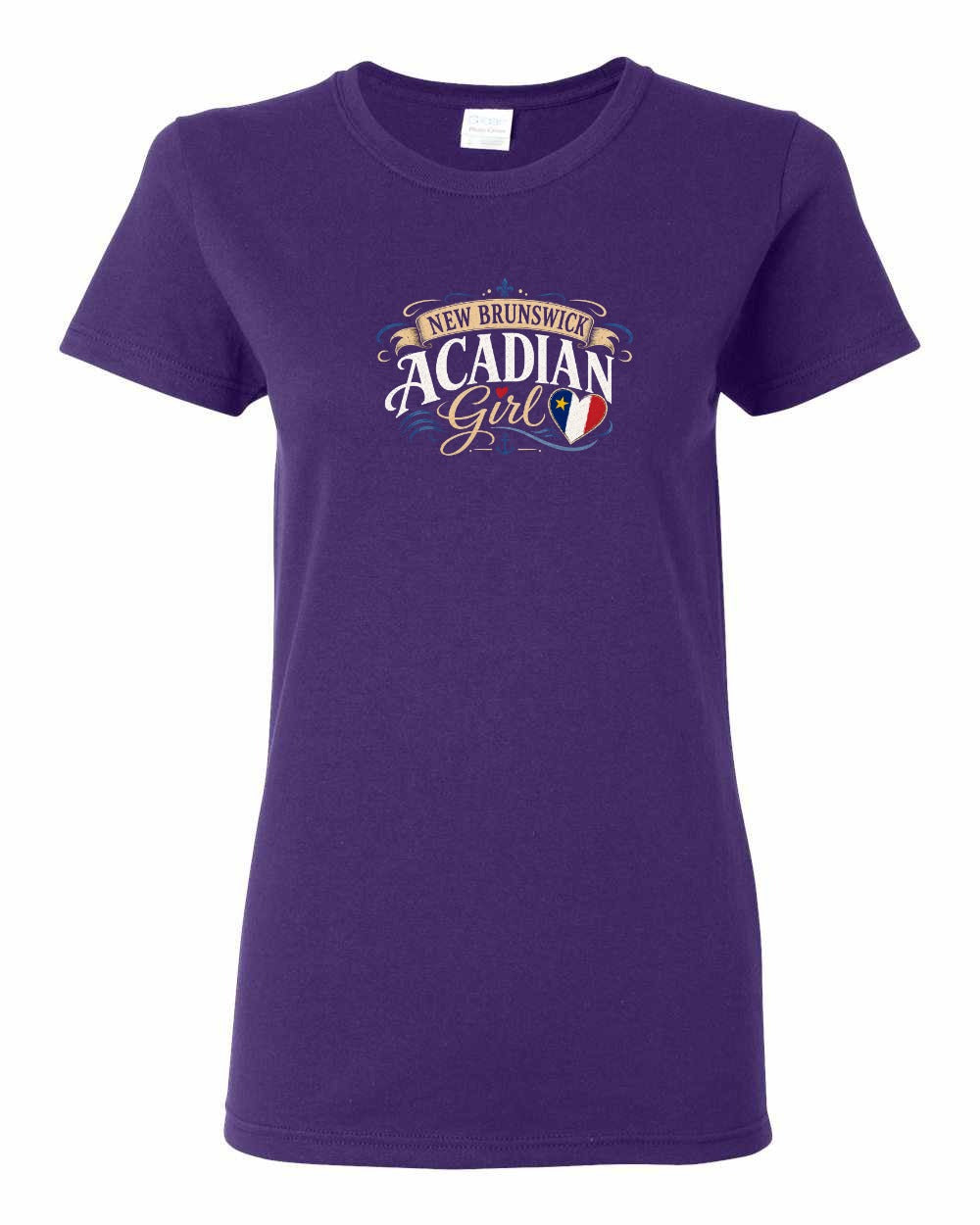 Nb Acadian Girl Women's Tee in Purple