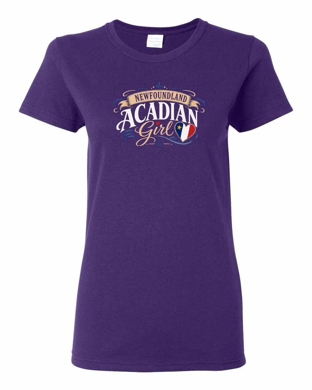Newfoundland Girl Garment Women's Tee in Purple