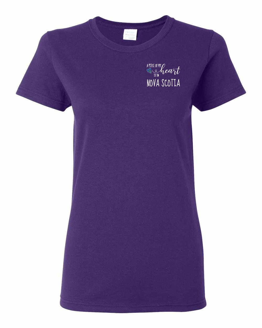 A piece of My heart in NS Tartan Heart Left Chest and Back Women's Tee