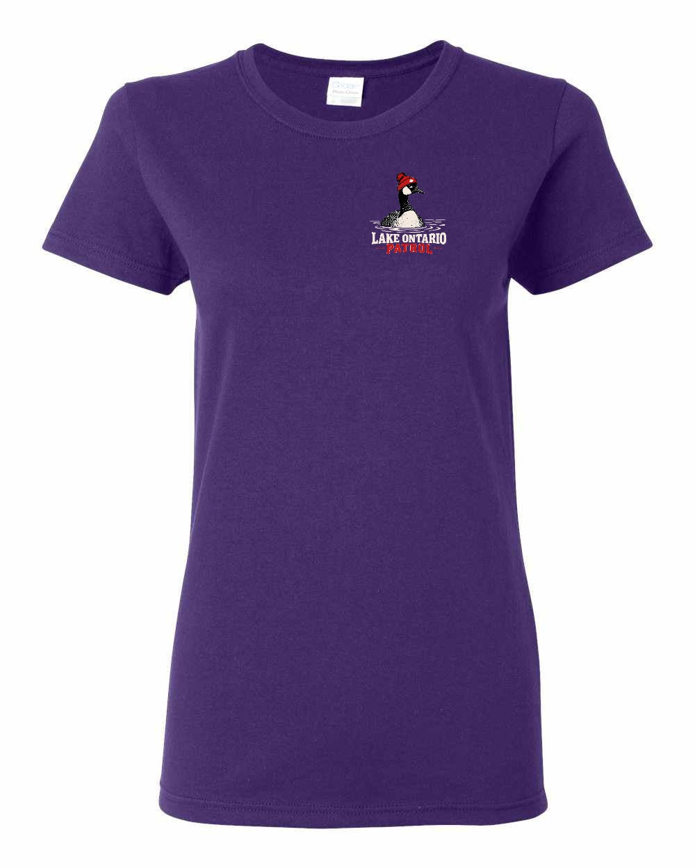 Lake Patrol Left Chest and Back Women's Tee in Purple