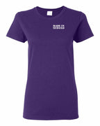 Made in PEI (White Lettering) Left Chest Women's Tee
