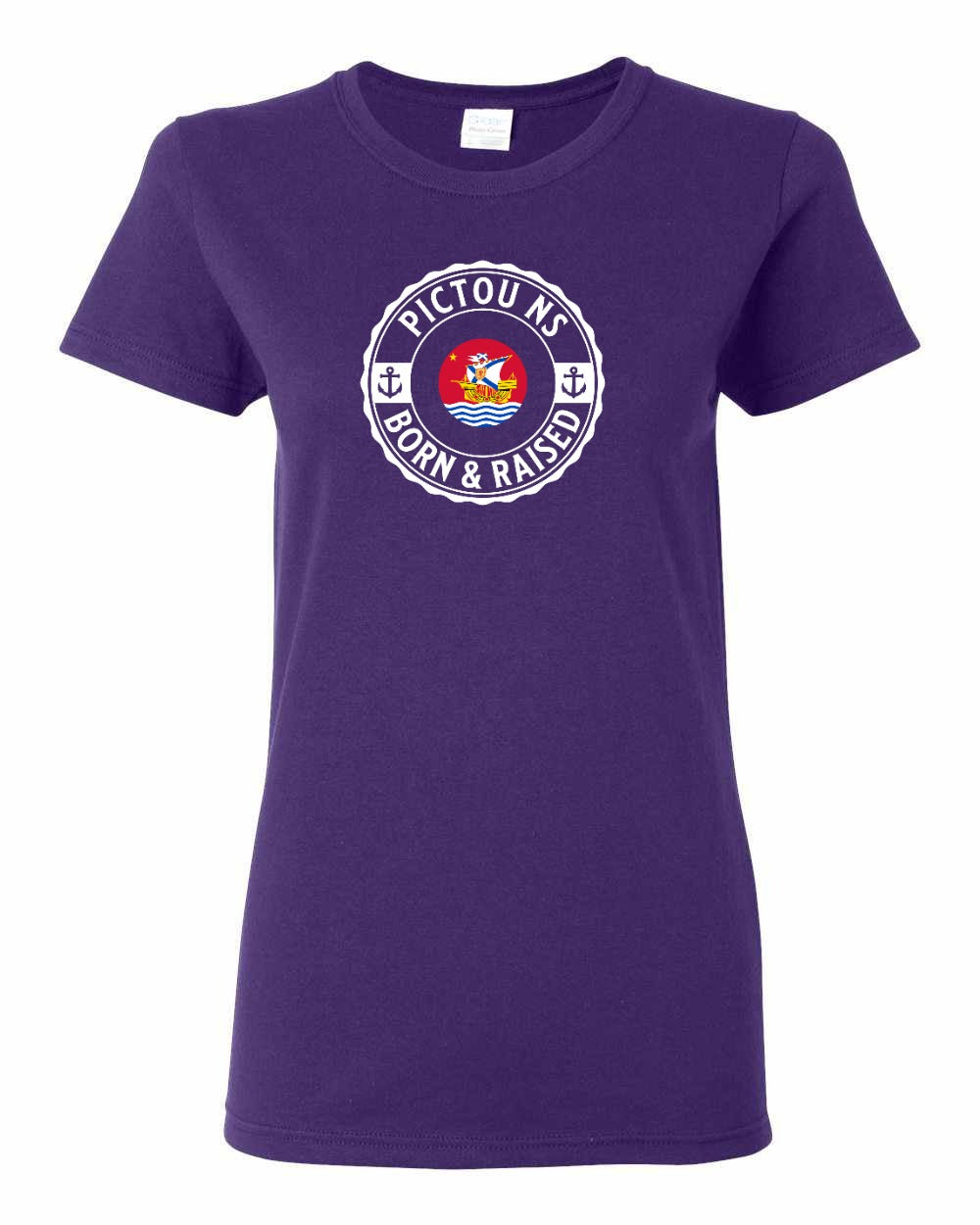 Pictou Born Raised Women's Tee in Purple