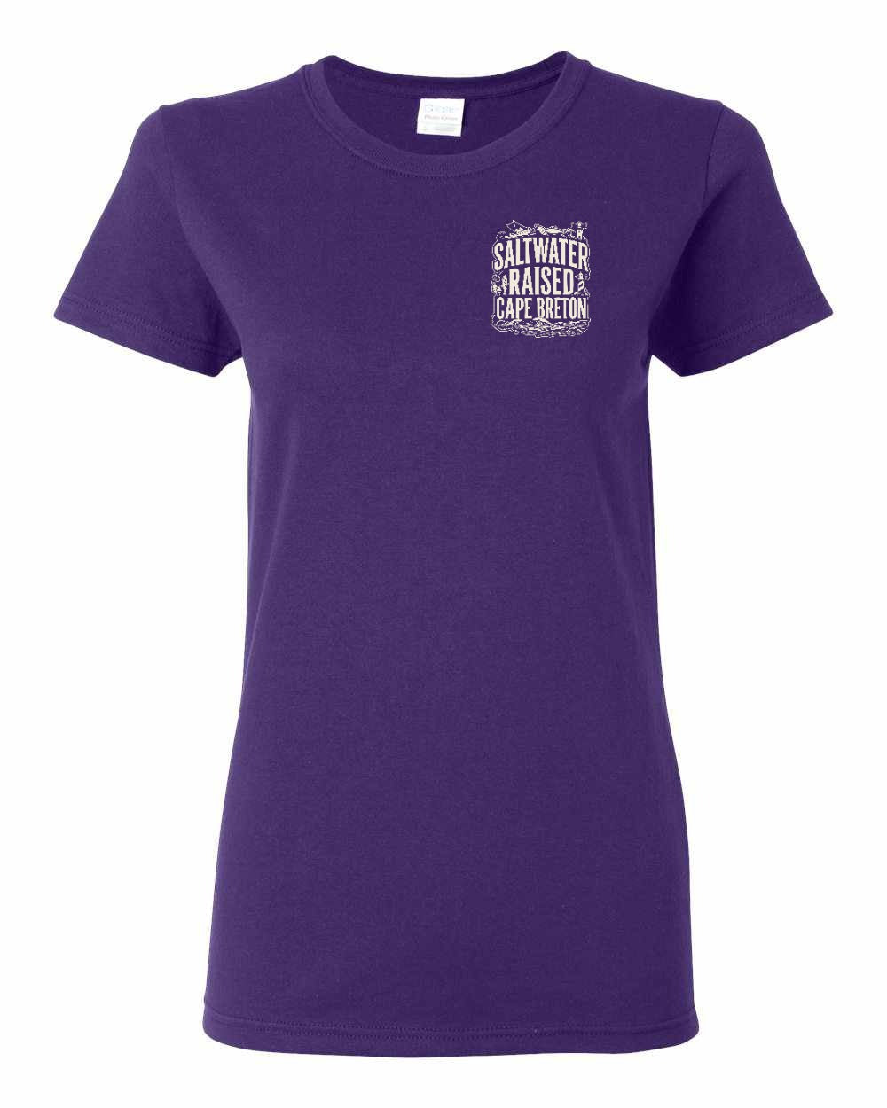 CB Saltwater Raised Folk Left Chest and Back Women's Tee