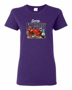 Sorry Im Crabby Women's Tee in Purple