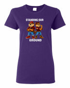 Standing Our Ground Full Front Women's Tee in Purple