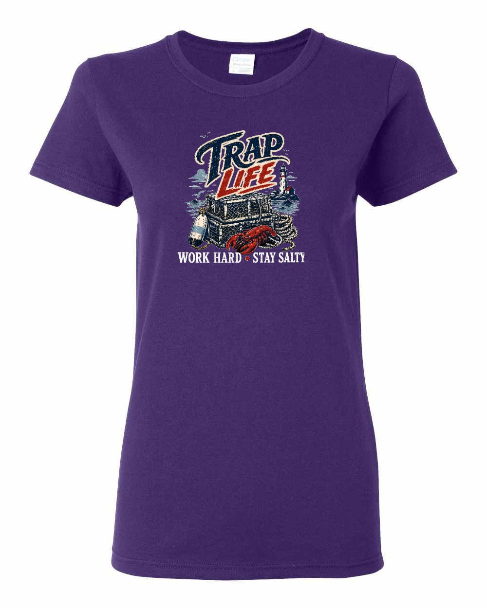 Trap Life Women's Tee in Purple