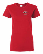 We Tried Nice New Left Chest and Back Women's Tee in Red
