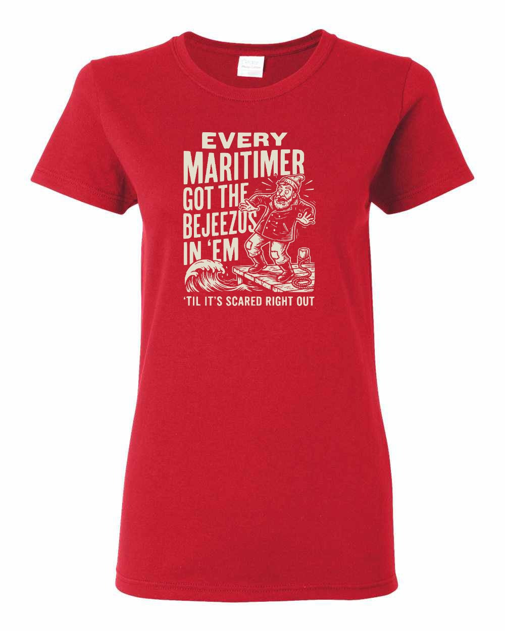 Bejezus Women's Tee in Red