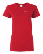Just a PEI girl Tartan Heart Left Chest Women's Tee