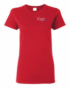 Living the PEI Life Blue Compass Left Chest Women's Tee