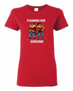 Standing Our Ground Full Front Women's Tee in Red