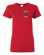 Standing Our Ground Left Chest and Back Women's Tee in Red
