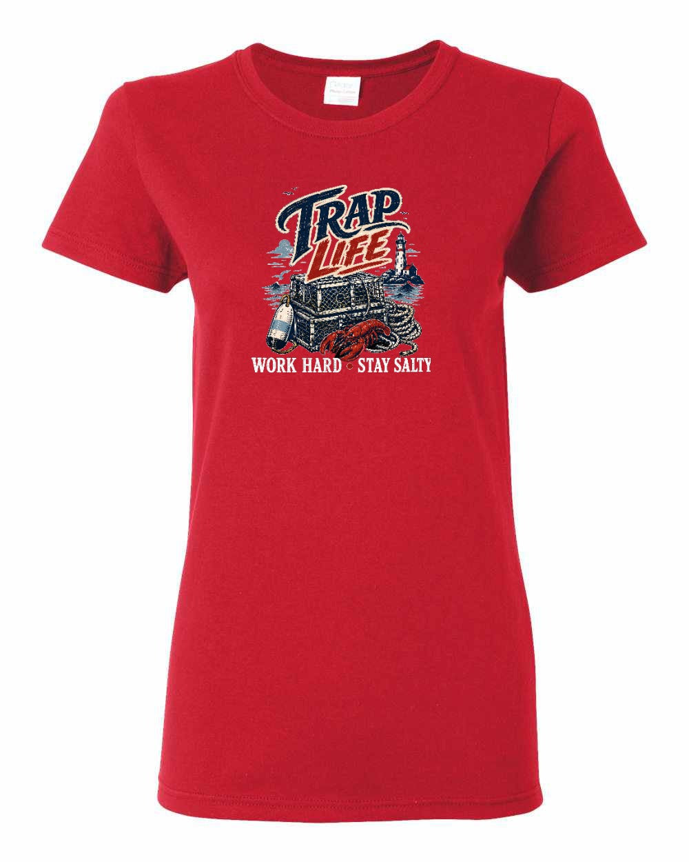Trap Life Women's Tee in Red