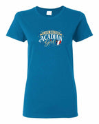 Cape Breton Acadian Girl Women's Tee in Sapphire