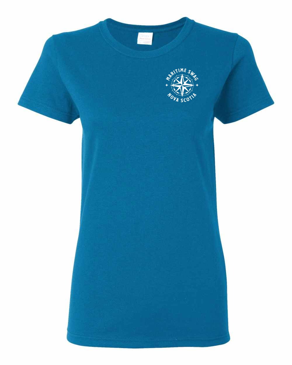 Maritime Swag NS Compass Left Chest and Back Women's Tee