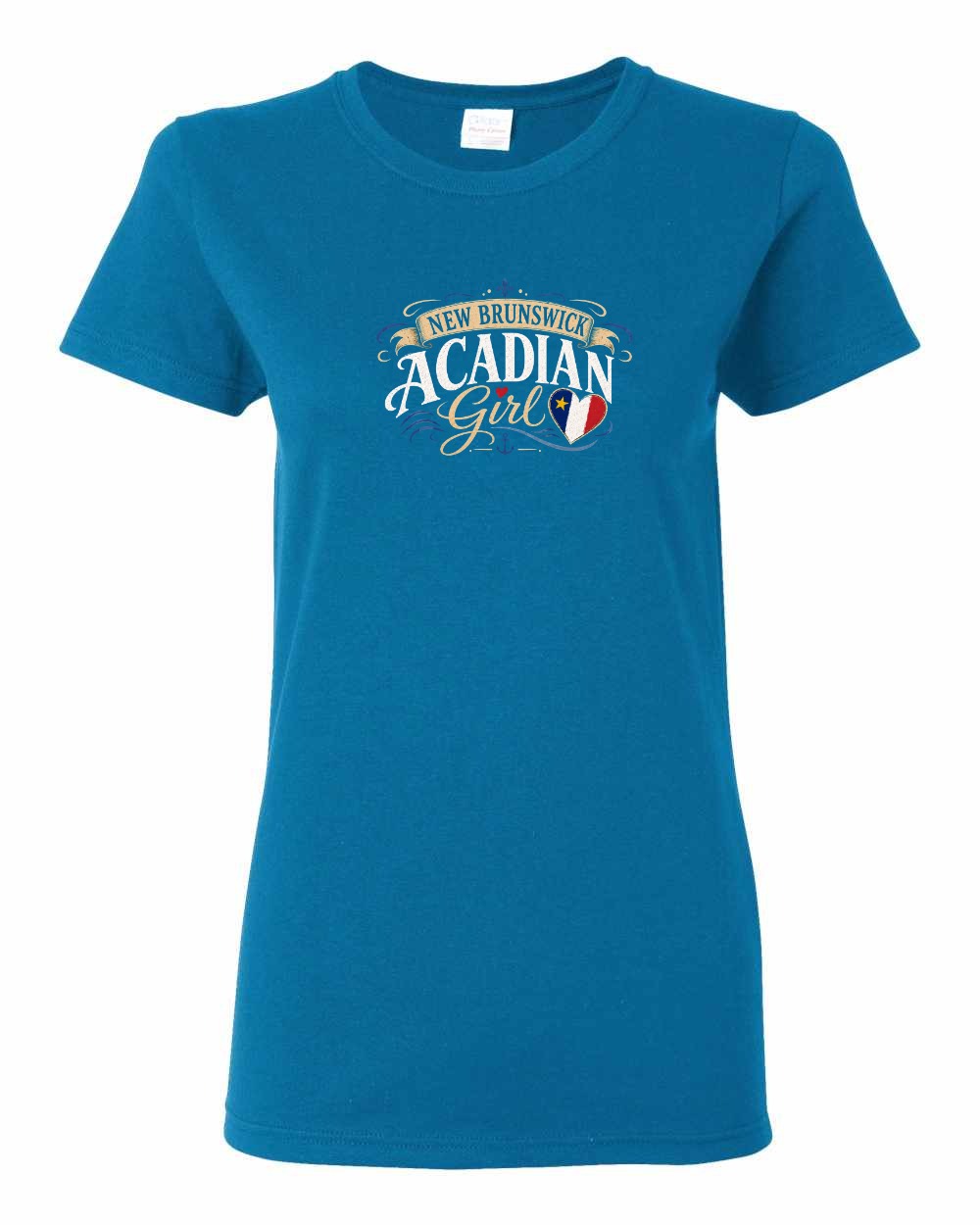 Nb Acadian Girl Women's Tee in Sapphire