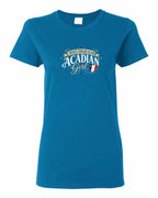 Pei Acadian Girl Women's Tee in Sapphire