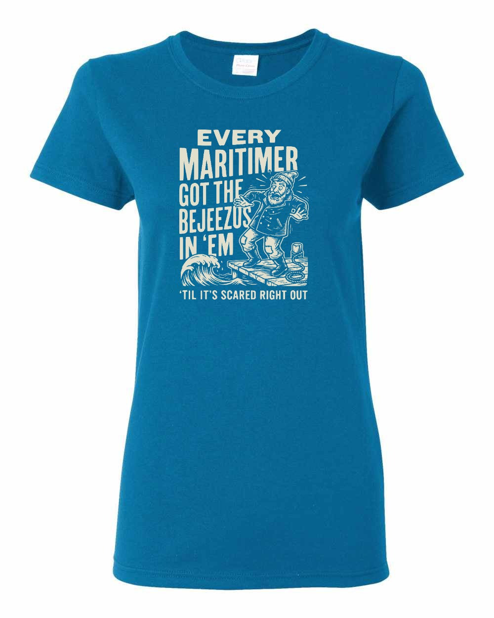 Bejezus Women's Tee in Sapphire