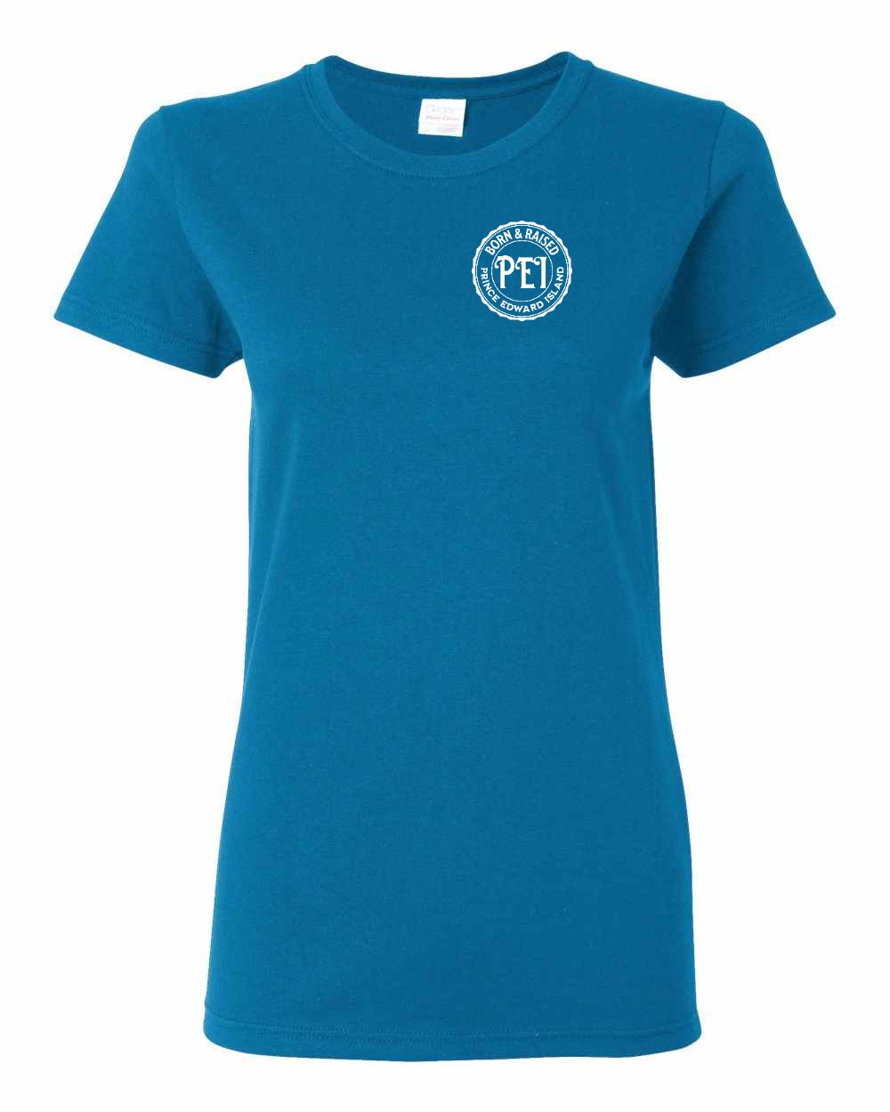 Born & Raised PEI Left Chest Women's Tee