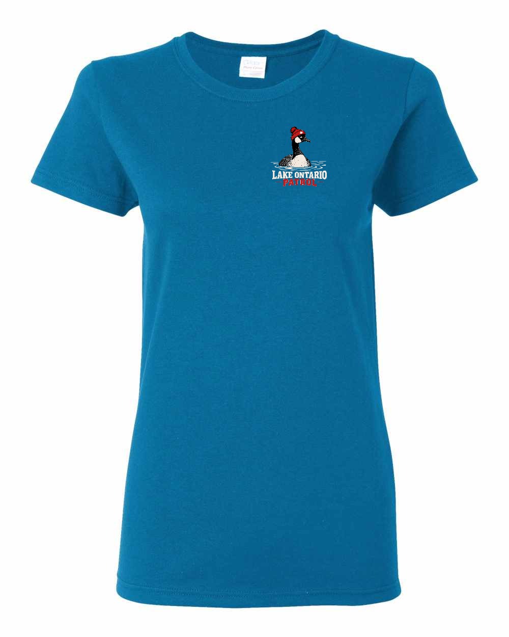Lake Patrol Left Chest and Back Women's Tee in Sapphire