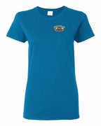 Newfoundland Thing Badge Left Chest and Back Women's Tee in Sapphire
