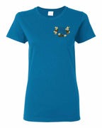 NS Flowers Left Chest and Back Women's Tee