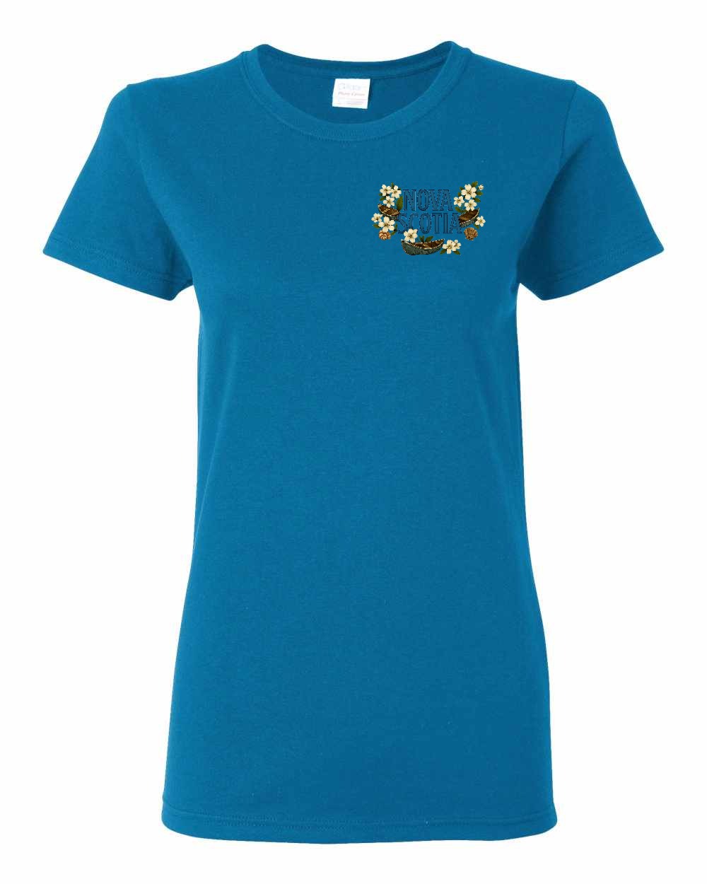 NS Flowers Left Chest and Back Women's Tee