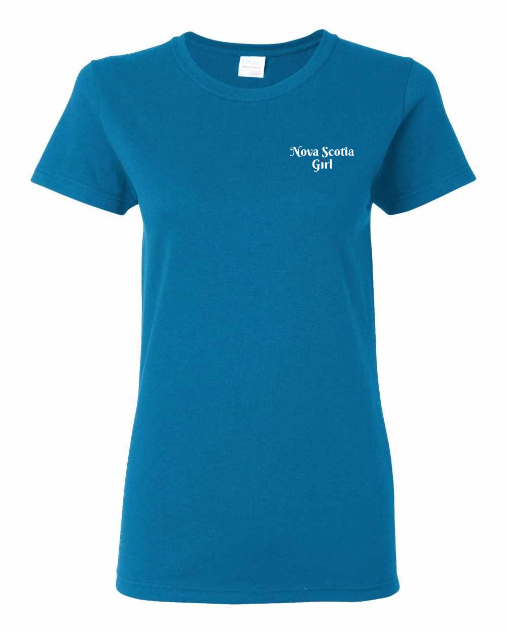 NS Girl Heart Dot Left Chest And Back Women's Tee