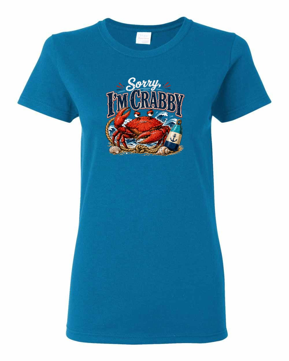 Sorry Im Crabby Women's Tee in Sapphire