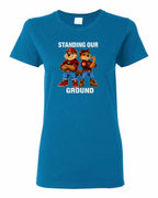 Standing Our Ground Full Front Women's Tee in Sapphire