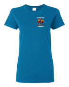 Standing Our Ground Left Chest and Back Women's Tee in Sapphire