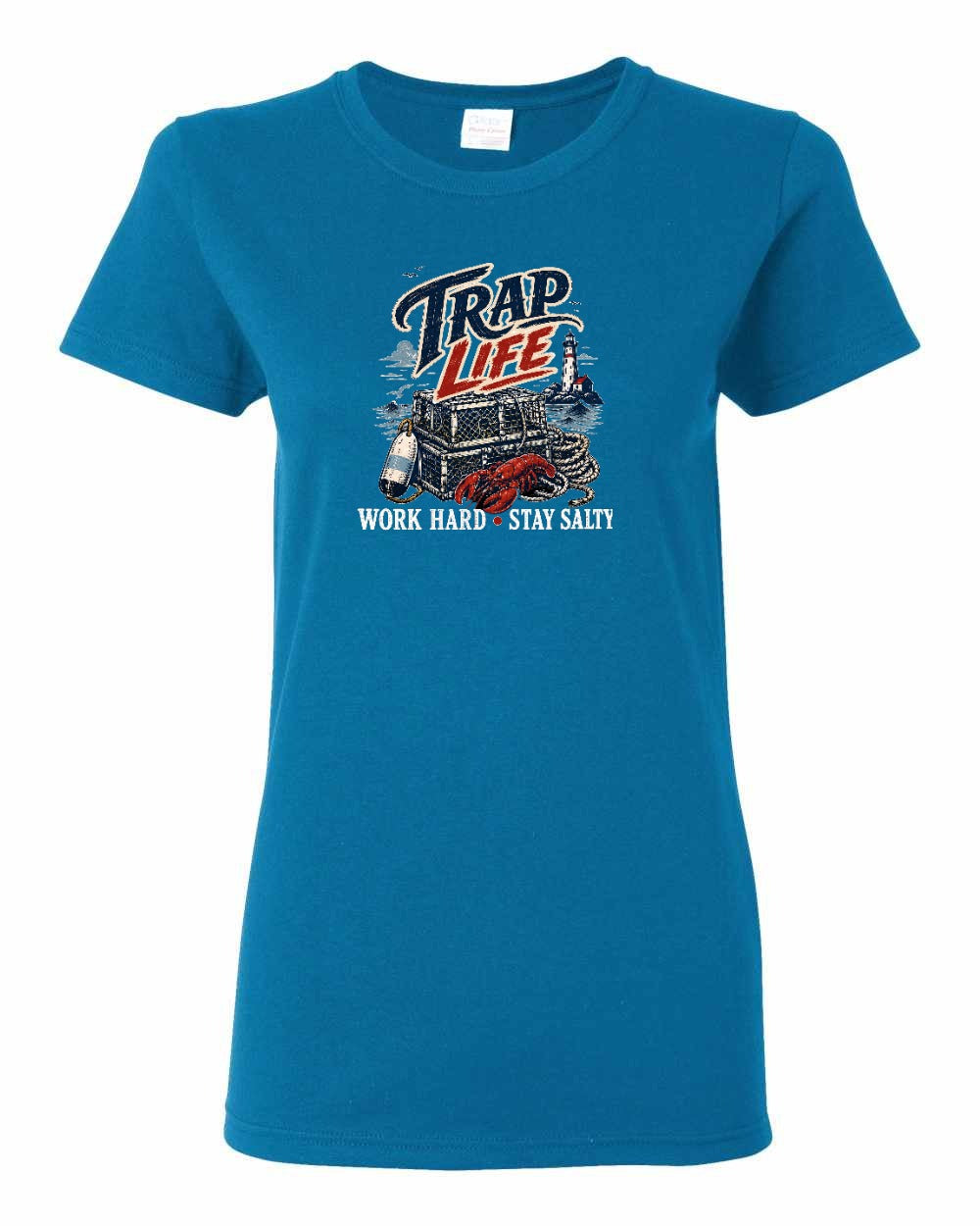 Trap Life Women's Tee in Sapphire