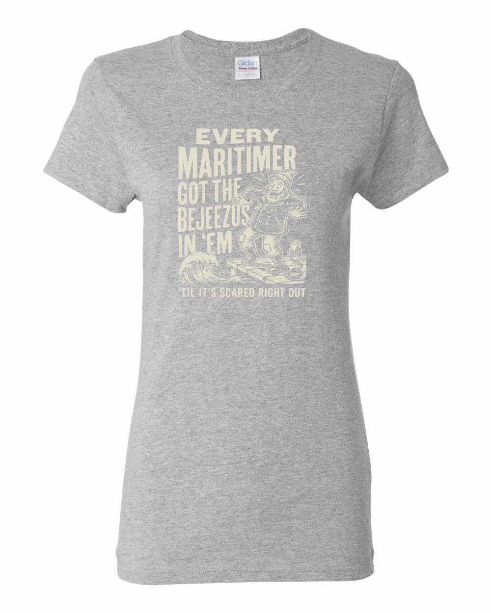 Bejezus Women's Tee in Sport Grey