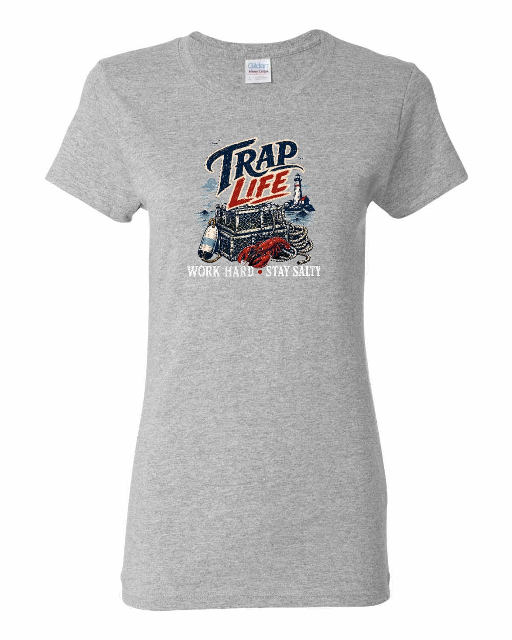 Trap Life Women's Tee in Sport Grey